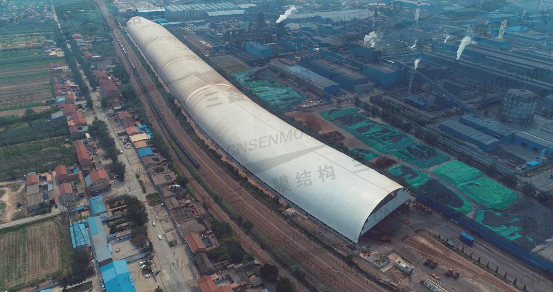 山西建邦GA黄金甲专用线抑尘设施膜结构工程